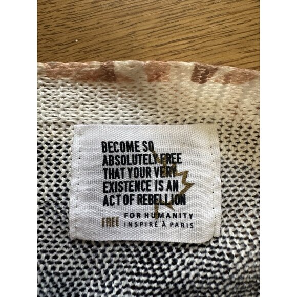 Free for‎ Humanity Top Women OS Colorful Mickey Mouse Paris Made Knit Sweater - Picture 3 of 10